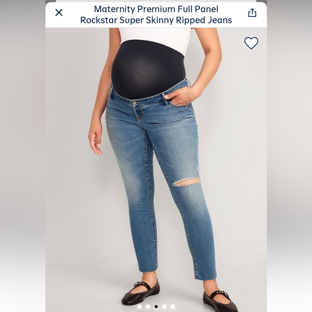Old Navy Maternity Light Blue Distressed Skinny Jeans